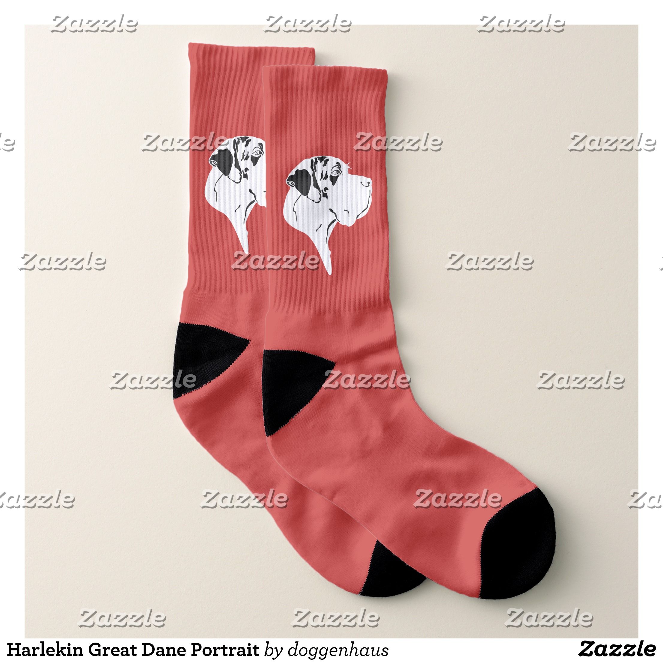 Harlekin Great Dane Portrait Socks Zazzle Com Fashion Design