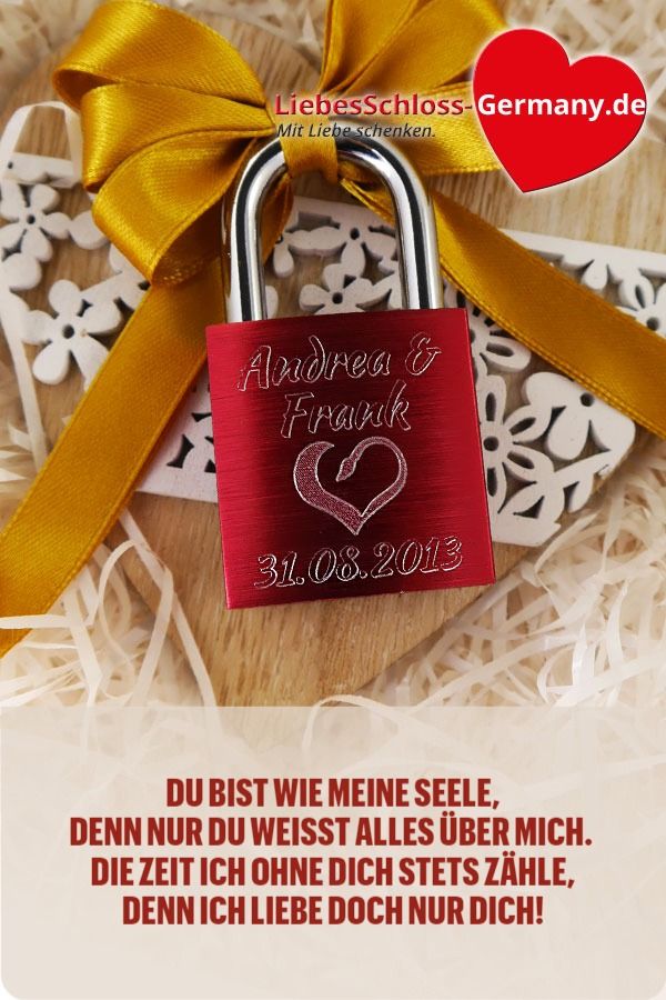 Romantisches Liebesschloss mit Gravur! Liebesschloss, Schloss, Liebe