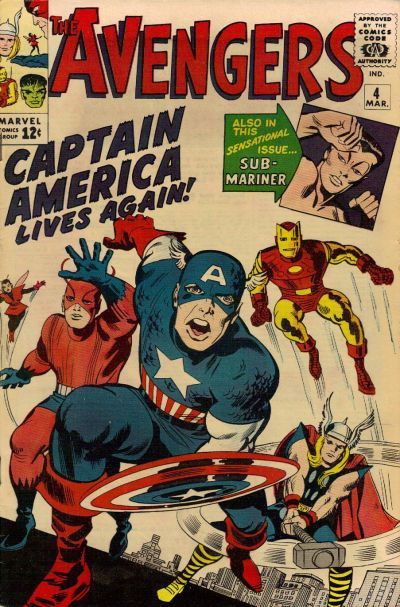 Marvel CHARACTERS BORDERED PRINT w CAPTAIN AMERICA Vintage art Steranko
