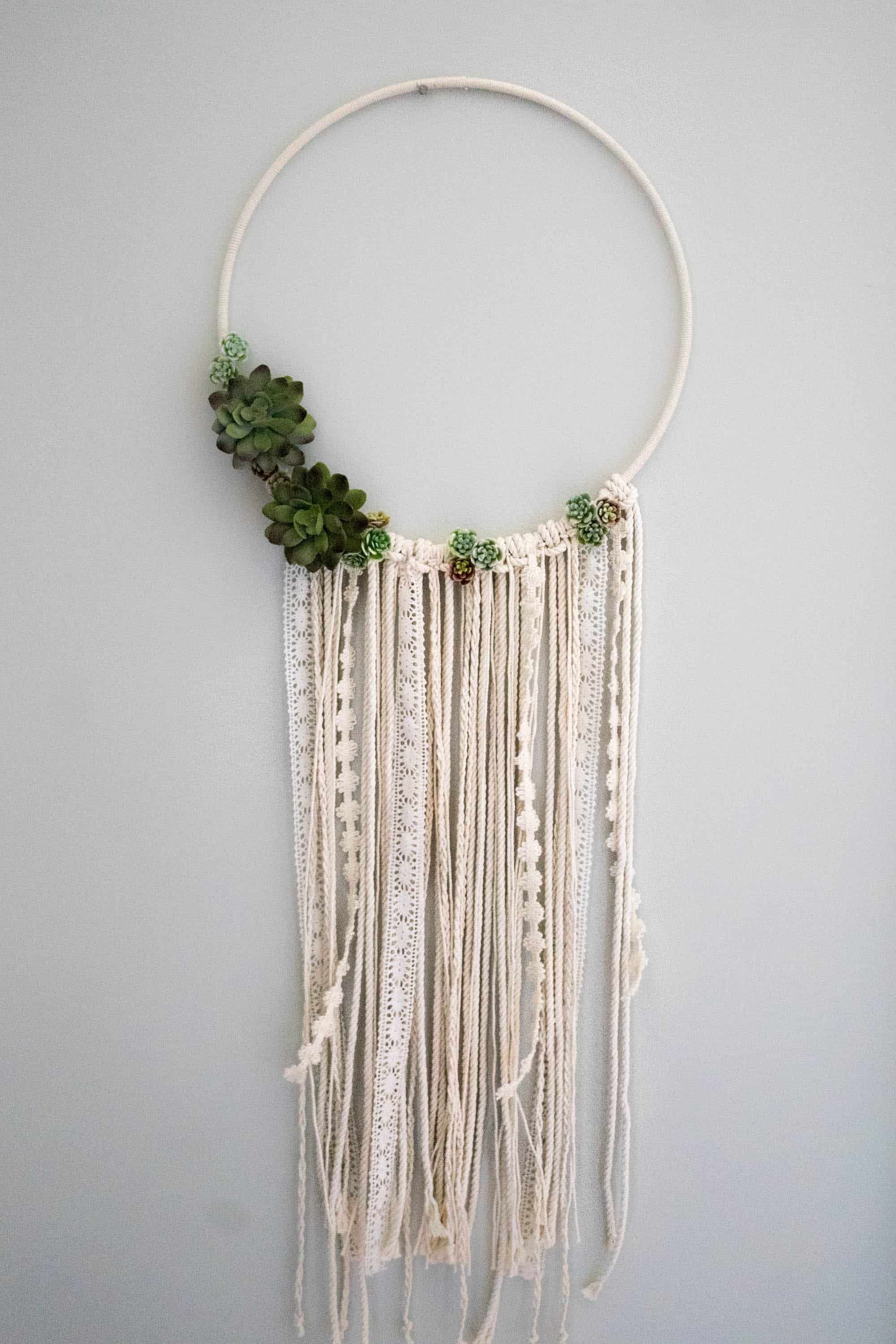 Diy Floral Wall Hanging Dreamcatcher Easy Diy Wall Hanging Wall Hanging Diy Diy Wall Art