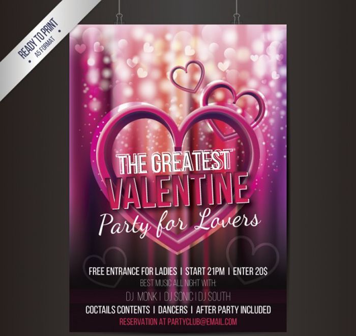 free valentines day flyer templates