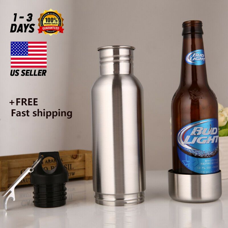 12oz Stainless Steel Beer Bottles Cold Insulated Beer Travel Bottle Beer US