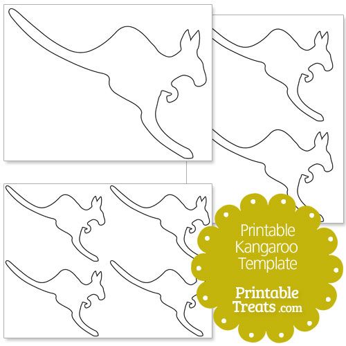 kangaroo template printable