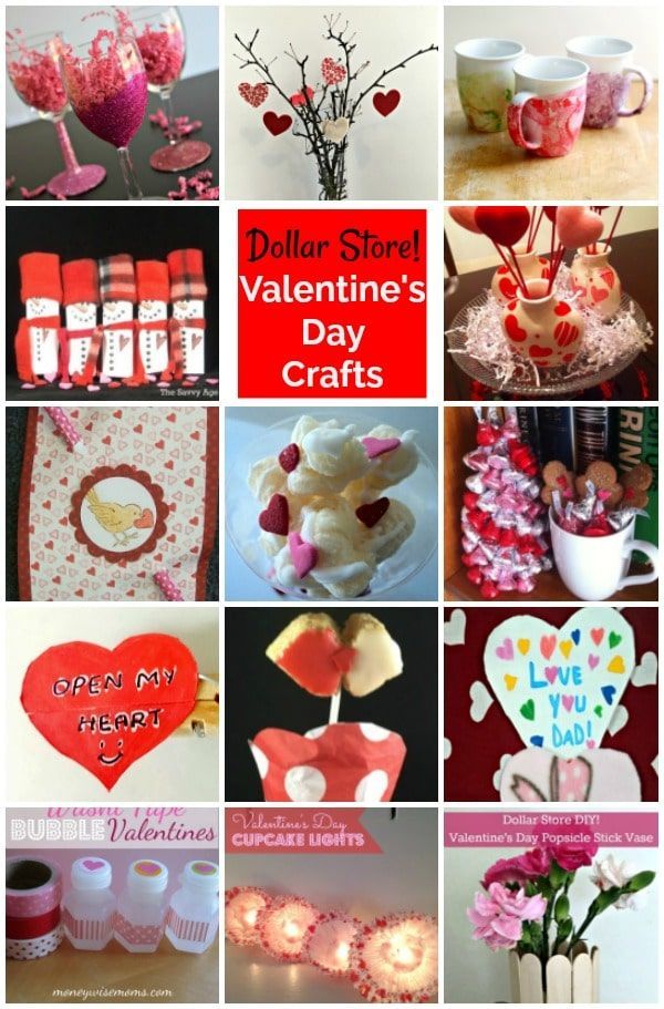 My favorite Valentine's Day crafts to make at the dollar store! #