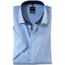 Olymp Luxor Kurzarmhemd, modern fit, Global Kent, Bleu, 40 Olymp