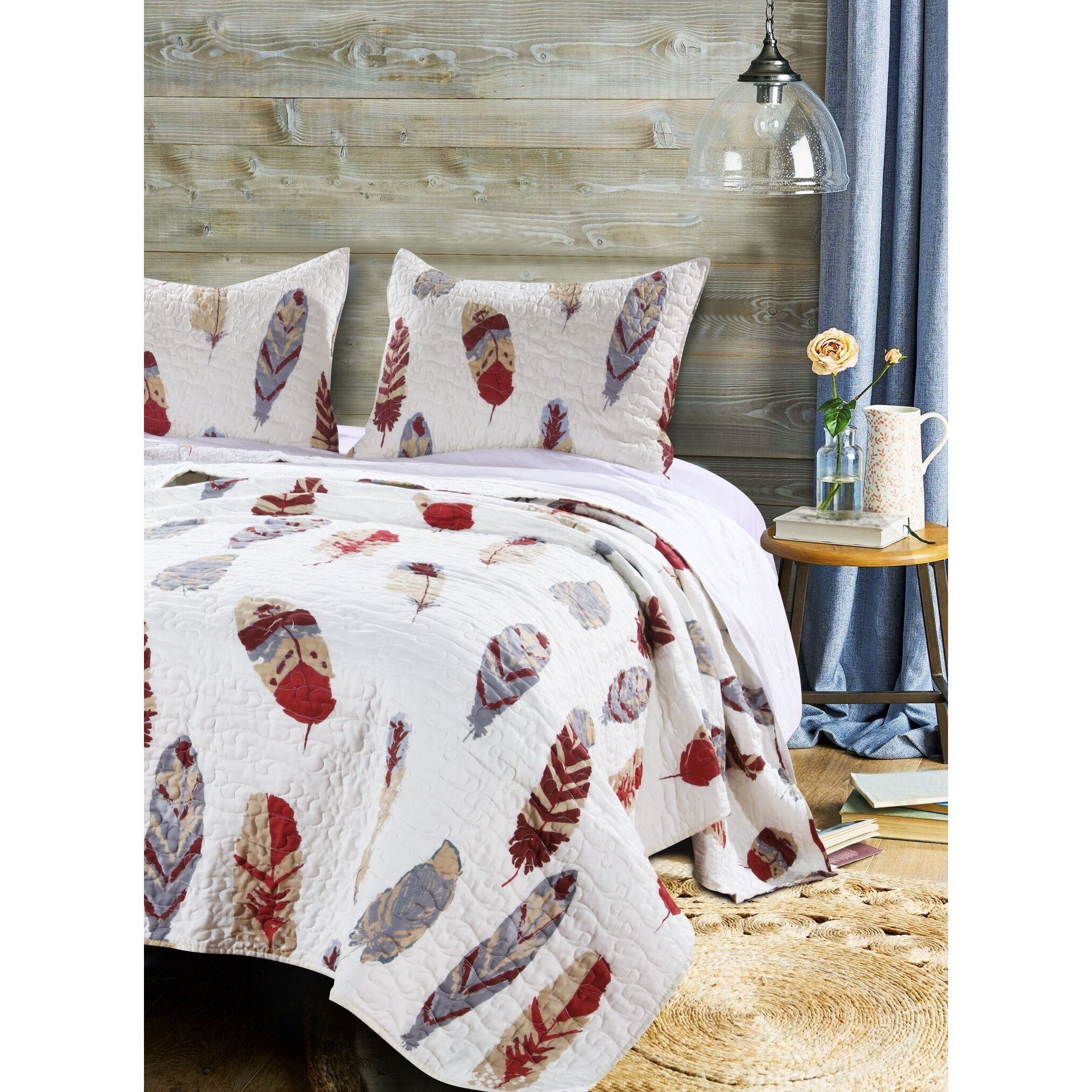 3 Piece Dream Catcher Quilt Set Western Bedspread Comforter Style Bedding Set