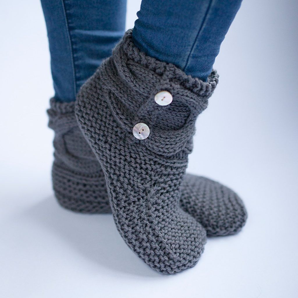 knitted slipper boots