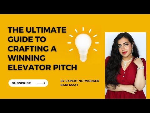 The Ultimate Guide to Crafting a Winning Elevator Pitch for Beginners - YouTube