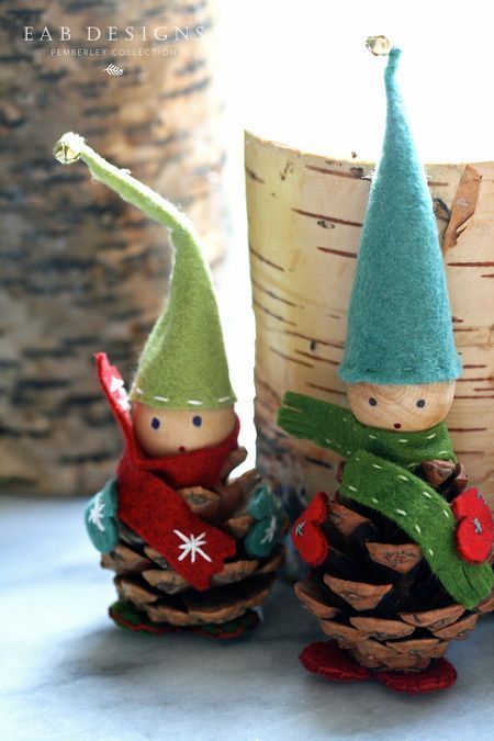 DIY Weihnachtsfiguren mit Tannenzapfen! 15 Ideen, um Sie zu begeistern … … - Vacation To World