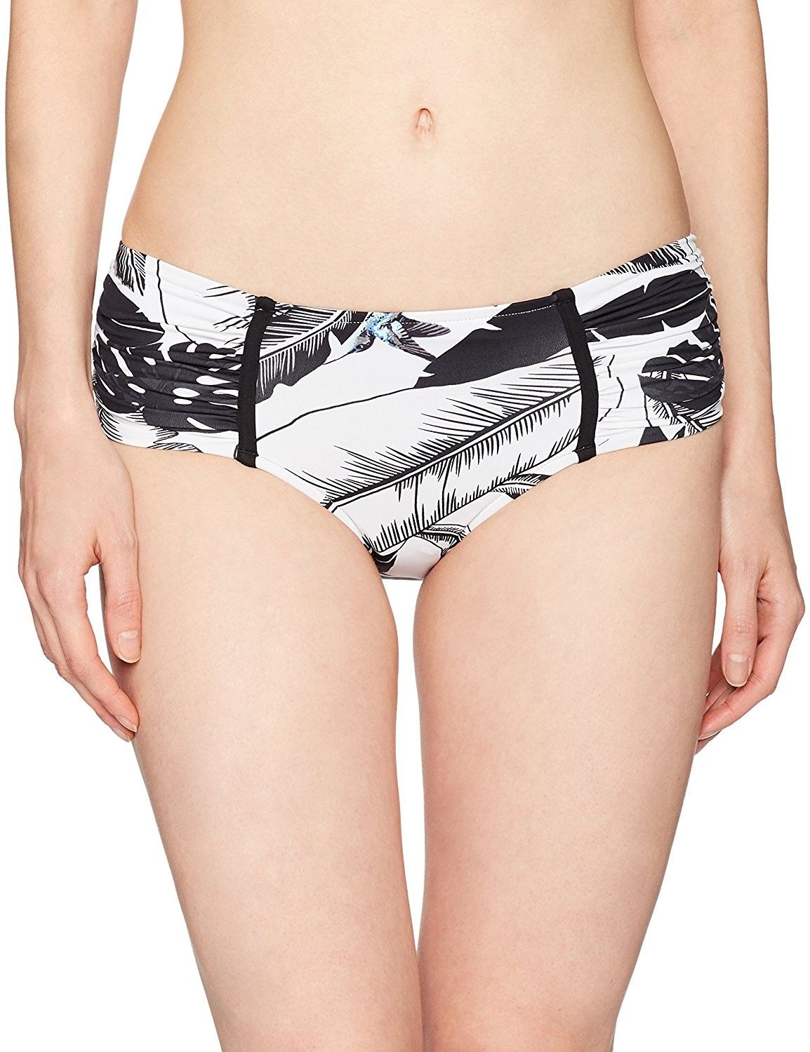 Seafolly Womens Ruched Side Retro Bikini Bottom Swimsuit
