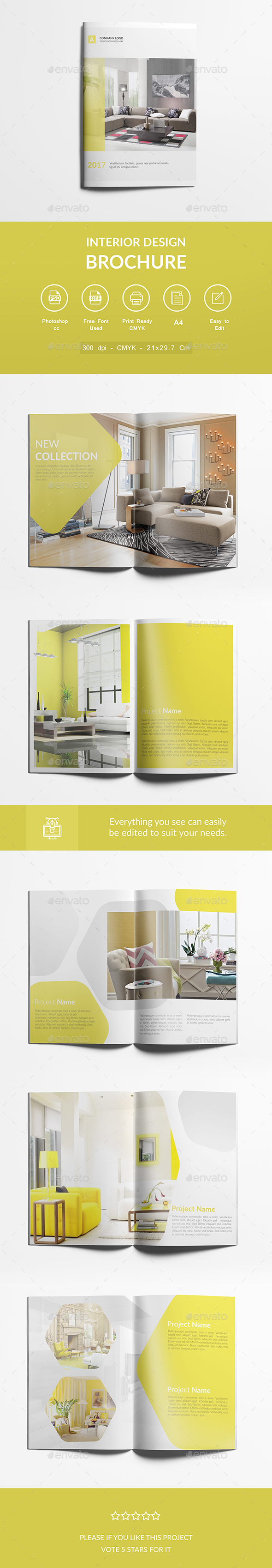interior design brochure a4 design template corporate brochures