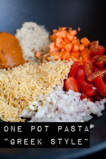 One Pot Pasta Greek Style - aus 1 Pot Pasta ...basta #easyonepotmeals