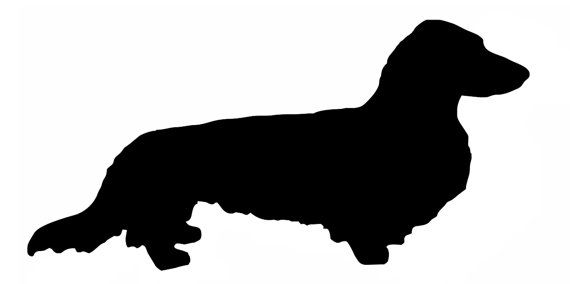 Long Haired Dachshund Stencil Dog Reusable Stencils 5 Sizes