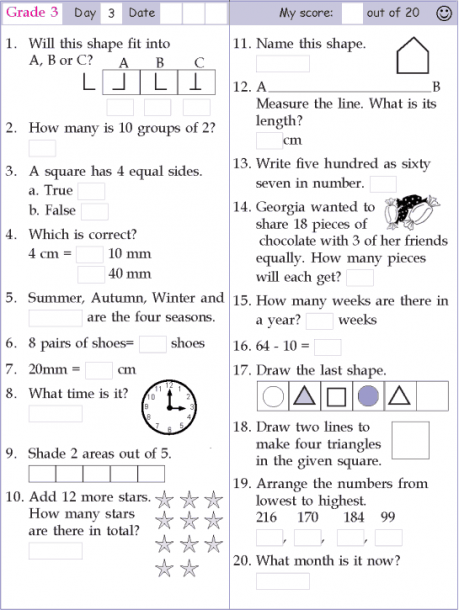 3rd Grade Math Activity Worksheets Mental Maths Worksheets Mental Math Math Worksheet