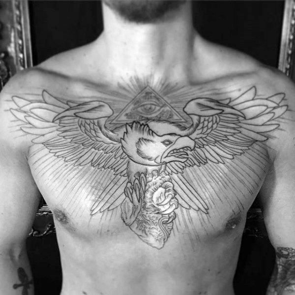 80 Eagle Chest Tattoo Designs For Men Manly Ink Ideas Small Chest Tattoos Small Eagle Tattoo Eagle Chest Tattoo