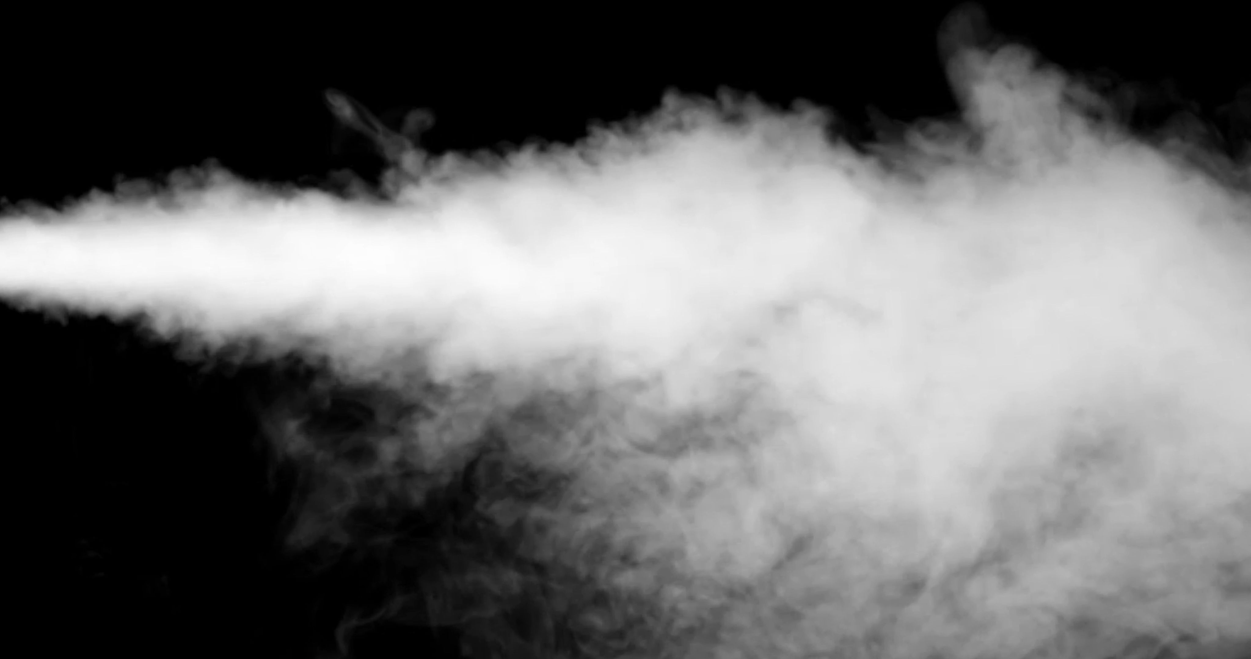 Blowing Horizontal Steam With White Smoke Isolated On Black Background Stock Footage Ad White Smoke Steam Blowing Black Backgrounds Horizontal Blow