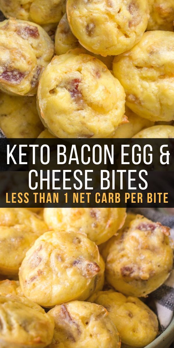 Keto Bacon Egg and Cheese Bites - Maebells