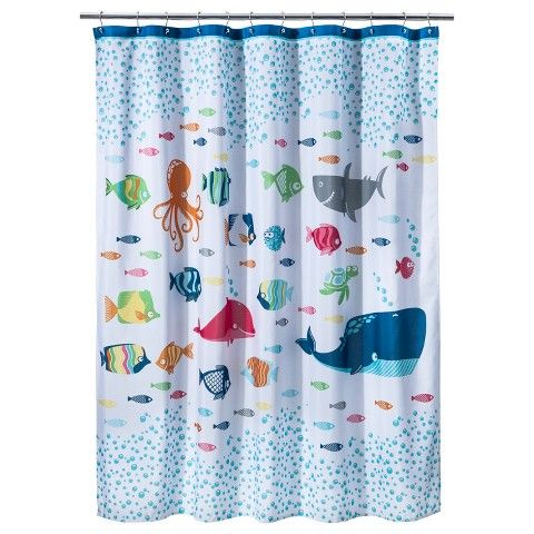 Circo Fish Shower Curtain 19 66 Eur Baby Stuff Pinterest Kid Circo Fish Shower Curtain Kids Bathroom Santi Chose For Their