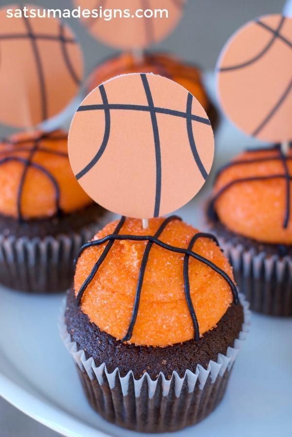 Basketball Theme Party sport party decor Basketball party Decor Basketball Party Favors Basketball Cupcake Toppers Ball Cupcake Toppers