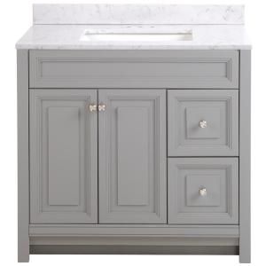 Home Decorators Collection Brinkhill 37 In W X 22 D Bathroom Vanity Sterling Gray With Stone Effect Top Pulsar White Sink Bh36p2v3 St T Grey Bathroom Vanity, Home Decorators Collection Brinkhill Mirrors