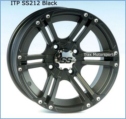 4 ITP SS212 UTV Wheels//Rims Black 12/" Polaris Ranger 900 XP
