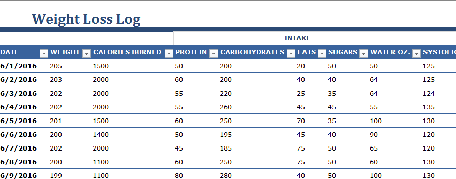 weight loss log template at http word documents com weight loss