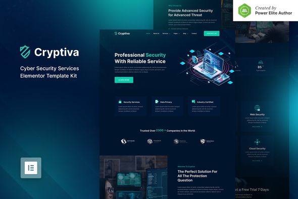 Cryptiva – Cyber Security Services Elementor Template Kit ⠀ Cryptiva is a modern and clean Elementor Template Kit that you can use to create a WordPress-based website for Cyber Security Services Company or Individual providers, Digital Security Consulting, ... ⠀ #businessservices #cracking #cybersecurity #cybercrime #datasecurity #digitalsecurity #elementor #hacking #itsecurity #jegtheme #privacy #security #securitycompany #templatekit #templatekits #themeforest #agency #dark #technology Security Services Company, Security Companies, Web Security, Free Plugins, Responsive Layout, Wordpress Template, Business Website, Clean Design, Cyber
