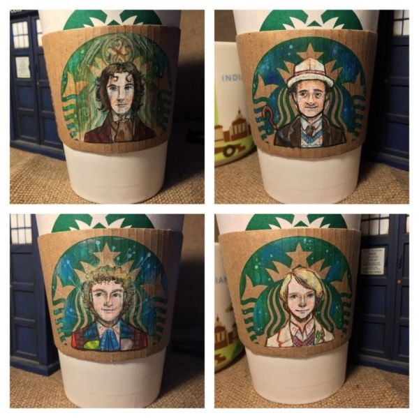 The 12 Doctors as the Starbucks Siren #12doctor
