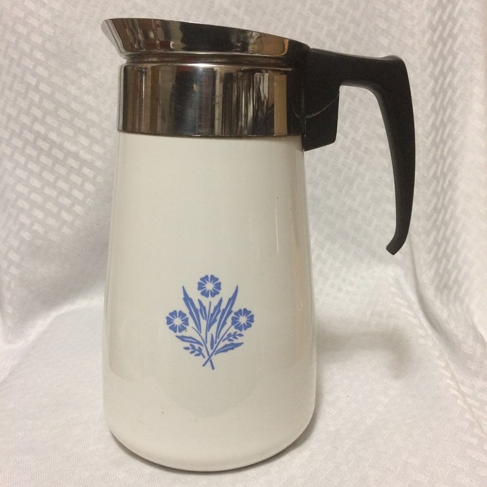 Vintage Corning Ware 9 Cup Stove Top Coffee Pot Blue Cornflower No Vintage Corning Ware 9 Cup Stove Top Coffee Pot Blue Cornflower No Percolator Corningware Doesnotly