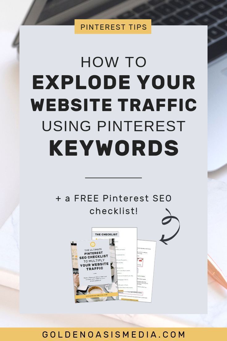 SEO Marketing Cheat Sheets How to Find & Use Keywords on Pinterest and Get Your Content Found — Golden Oasis Media | Pinterest Management & Pinterest Marketing
