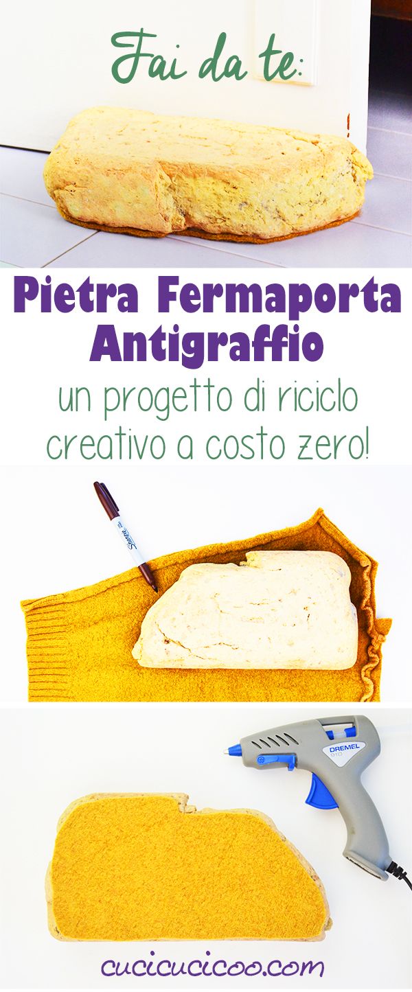Serve una soluzione veloce per evitare che le porte di casa sbattano continuamente? Fa questo fermaporta fai da te antigraffio a costo zero in solo 1 minuto! #pietre #riciclocreativo Stone Crafts, Rock Crafts, Fun Crafts, Diy And Crafts, Crafts For Kids, Upcycle Projects, Craft Projects, Craft Ideas, Diy Porch