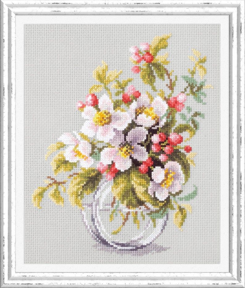 /"Summer Bouquet/" Cross Stitch Kit MAGIC NEEDLE WONDERFUL NEEDLE 100-004