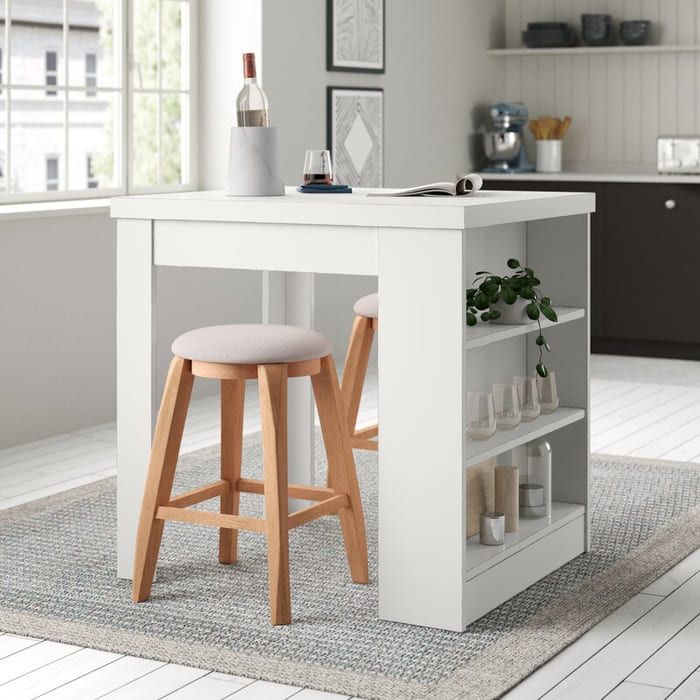 30 stylish dining tables that are perfect for small spaces - Living in a shoebox Solid Wood Dining Table, Extendable Dining Table, Dining Table In Kitchen, Dining Tables, Small Rectangle Kitchen Table, Dining Table With Storage, Bar Tables, Counter Height Pub Table, Wood Counter