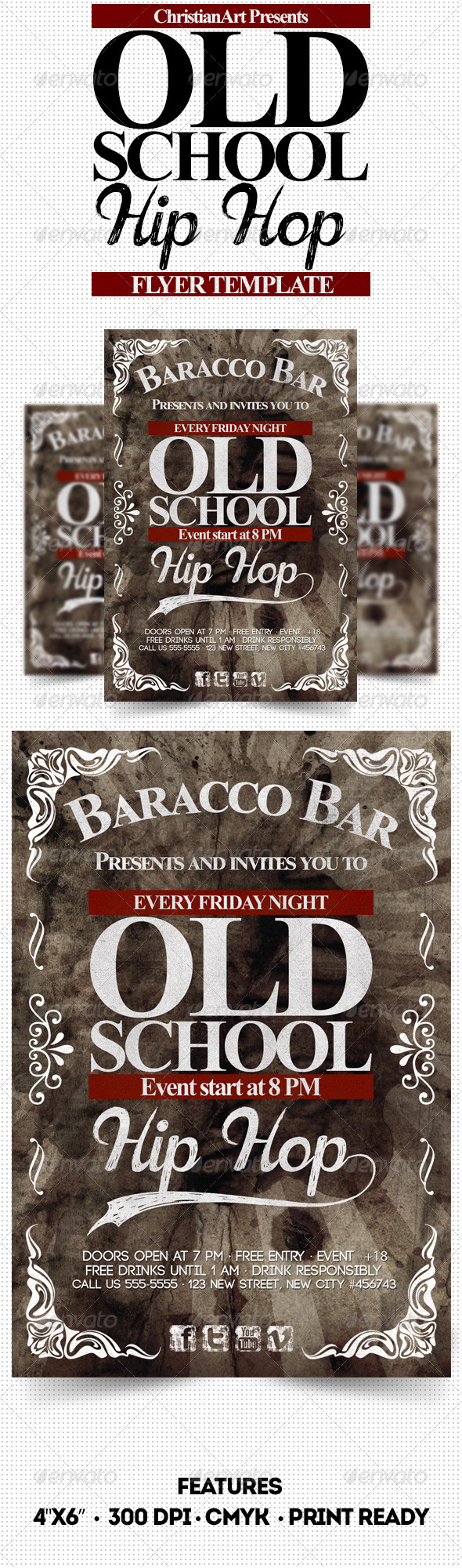 old school event flyer