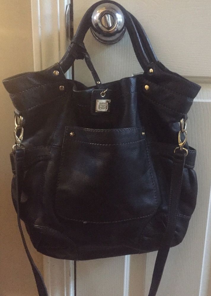 Liz Claiborne Black Leather Purse In 2018 I Need This Bag Liz Claiborne Black Leather Purse Lizclaiborne Shoulderbag