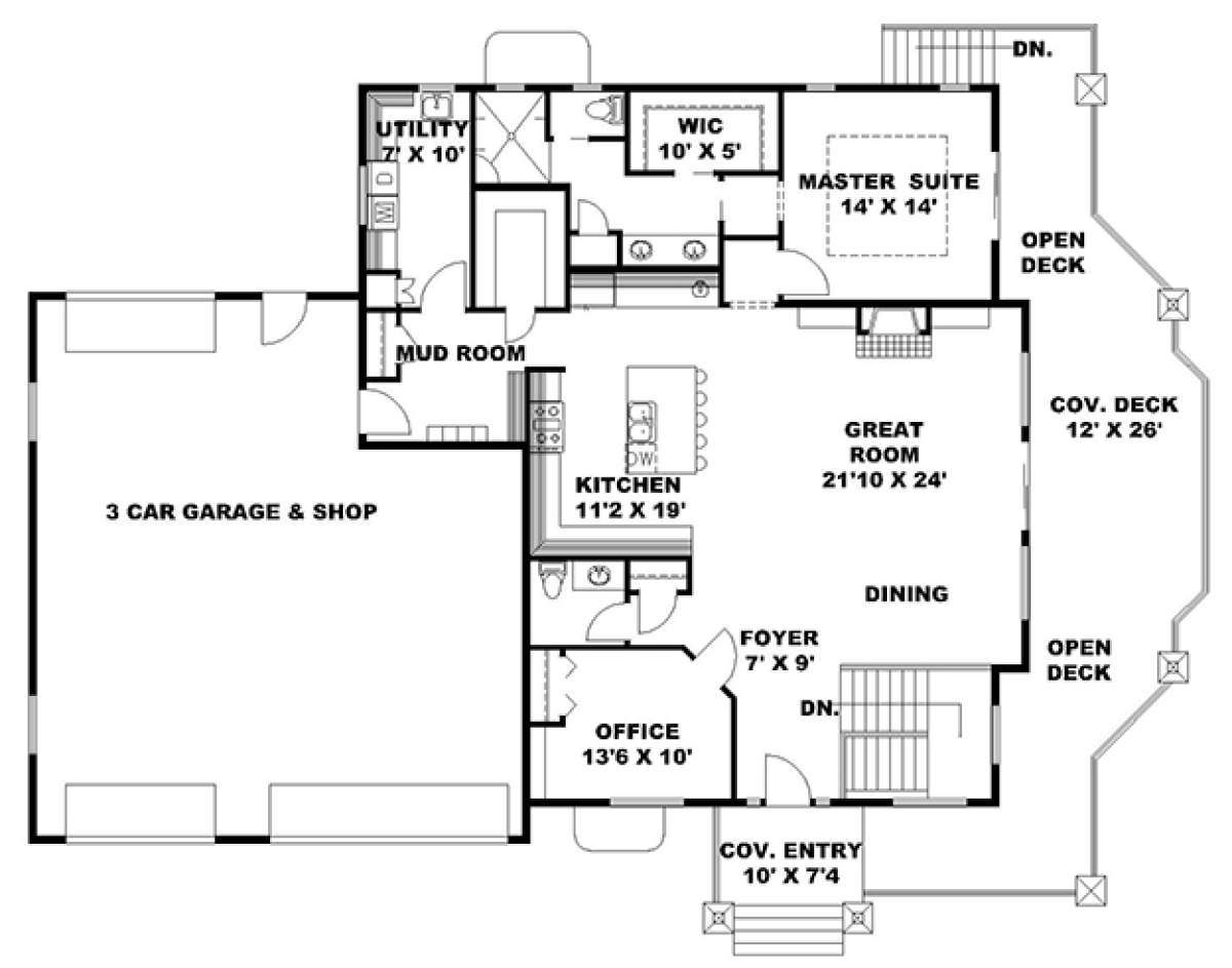 House Plan 03900685 Mountain Plan 3,744 Square Feet, 5