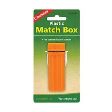 2-Pack Coghlan/'s Plastic Match Box Orange Waterproof Case w//Flint Striker