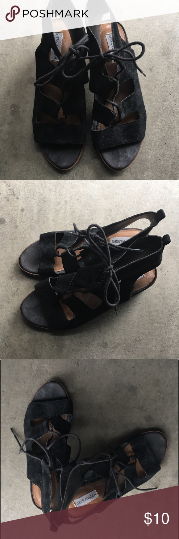 steve madden heels tie up