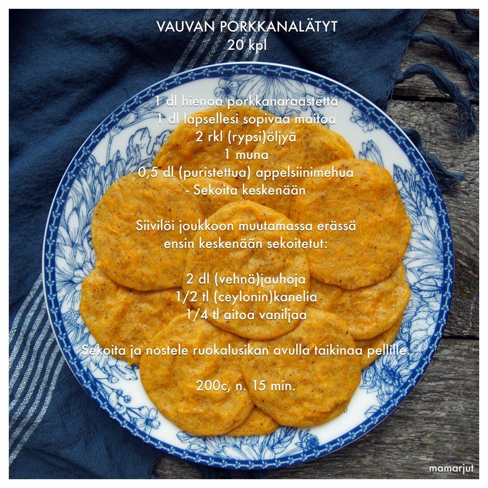 öljyä vauvan ruokaan