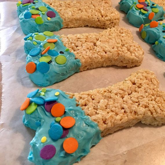 Puppy Dog Bones Rice Krispie Treats Paw Patrol Party Favors