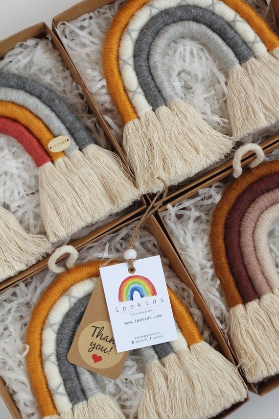Rainbow Wall Hanging, Rainbow Wall Art, Nursery Wall Decor, Boho Ornaments, Bohemian Wall Hanging, Fiber Art Decor, Fiber Wall Hanging