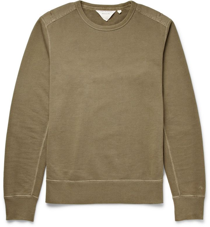 Rag and Bone 3856 Rag & bone Military Loopback Cotton-Jersey Sweatshirt ...