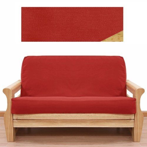 Solid Red Futon Cover Queen 410 By Slipcovershop 59 00 Made In Usa In Stock Ships Within 2 Days See Sizing And Product Des Red Futon Futon Covers Futon