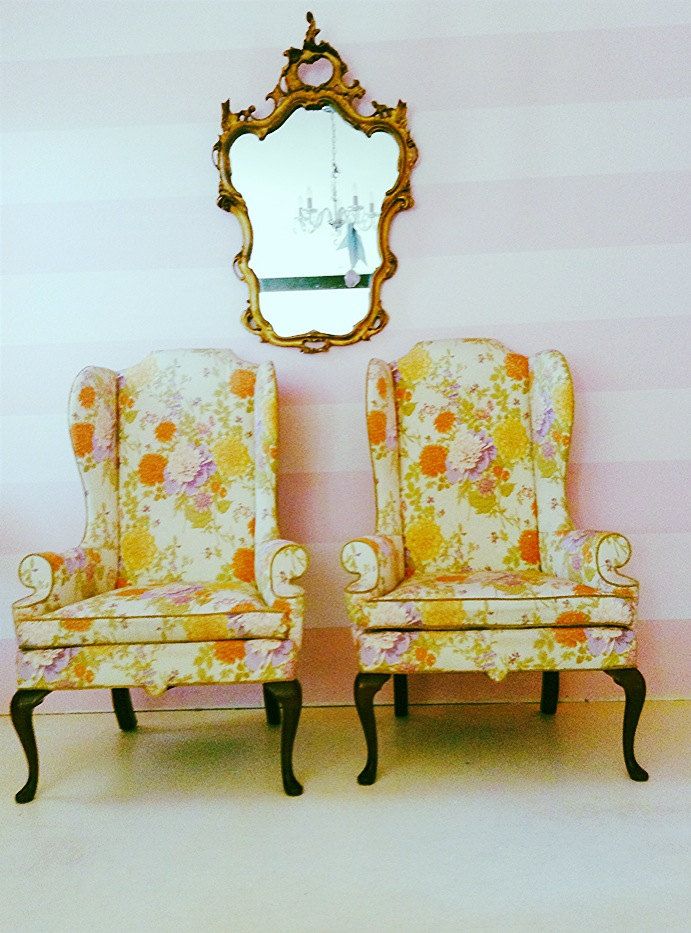 Pair Of Vintage Drexel Heritage Wingback Chairs Inspiration Pair Of Vintage Drexel Heritage Wingback Chairs