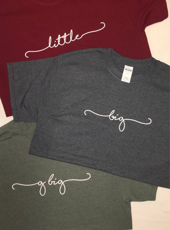 ROUND NECK - Big Little Shirts - Sorority shirts - Big Little Reveal T Shirts - Handwriting #biglittlereveal