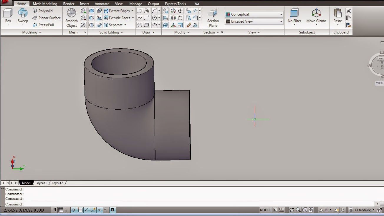 Menggambar Elbow Dengan Autocad 3d Cadgue