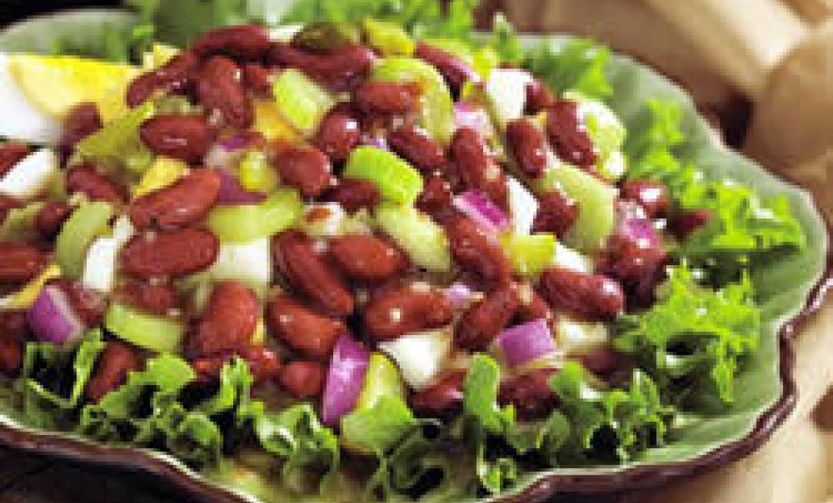 Red Kidney Bean Salad with Eggs | Recipe | Kidney bean salad, Bean