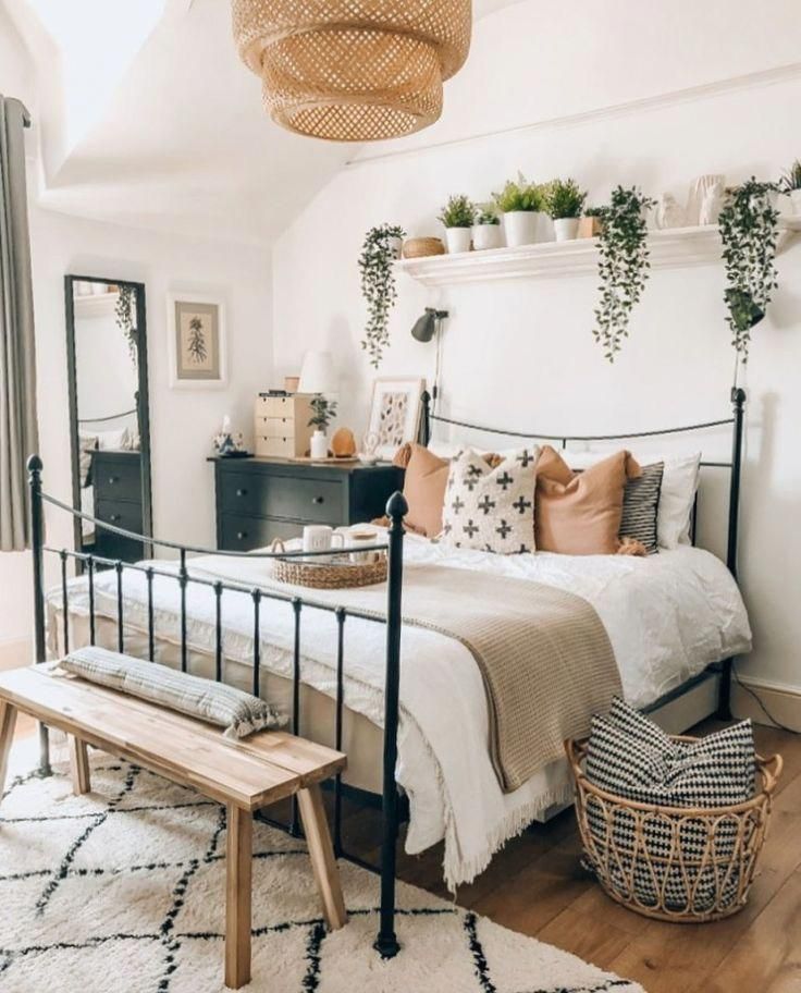 Decorative Round Wicker Basket #bedroomdecor
