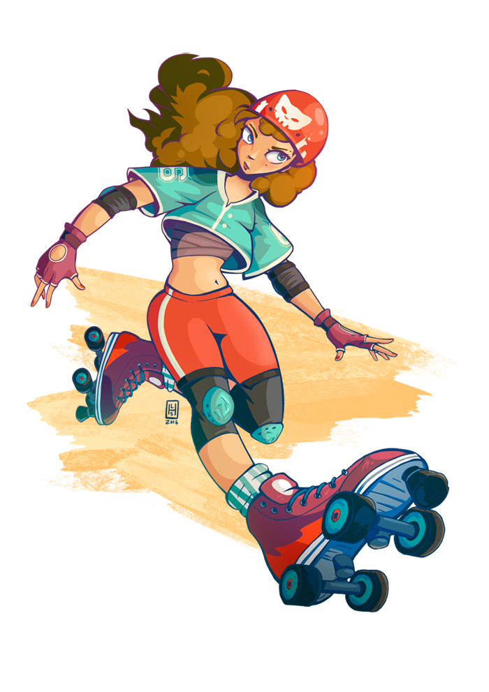 Roller Derby Girl - Character Challenge | Roller derby art, Roller derby girls, Roller derby