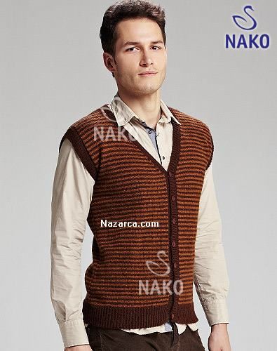 YAZILI ANLATIMLI NAKO ERKEK YELEK ÖRNEĞİ